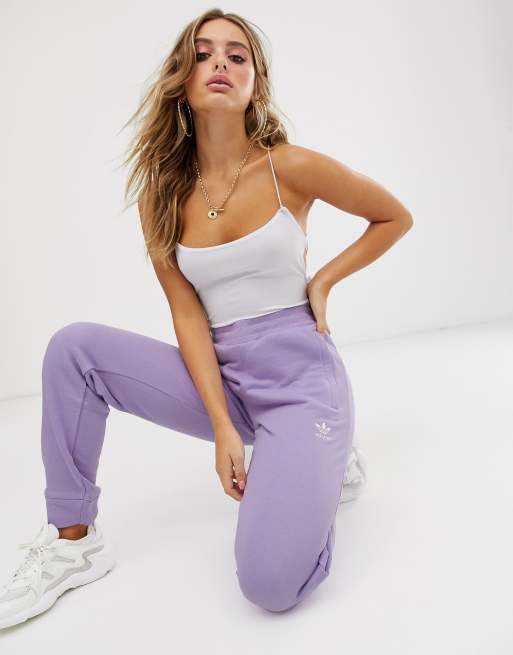 Adidas lilac joggers sale