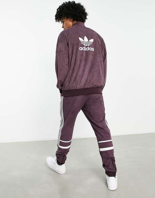 adidas Originals adicolor Three Stripe Leggings In Burgundy, ASOS