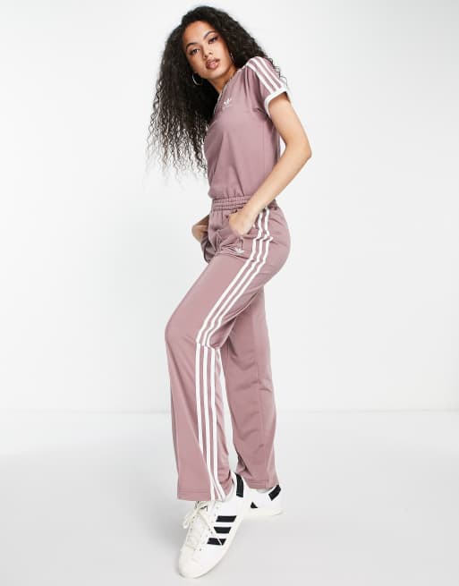 half acht deze vragen adidas Originals adicolor three stripe Firebird track pants in oxide purple  | ASOS