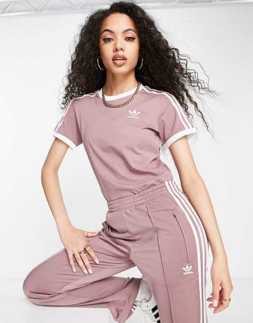 adidas Originals adicolor three stripe Firebird track pants in