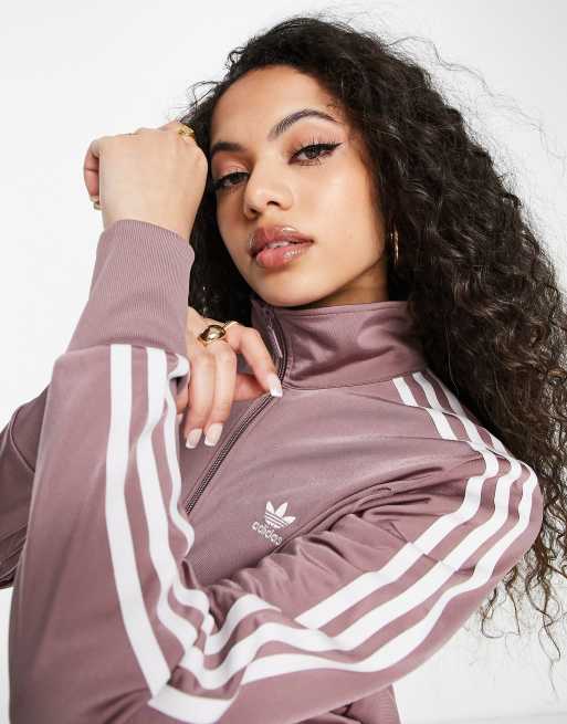 adidas Satin Firebird Track Jacket - Pink, Women's Lifestyle