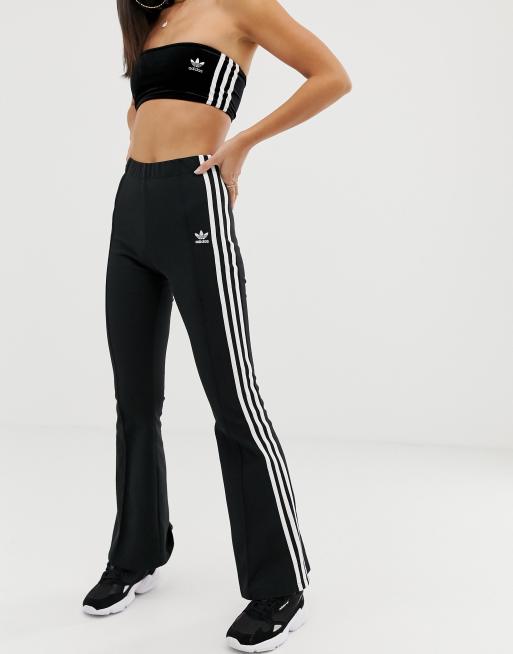 adidas 3-Stripes Flared Pants - Black, Kids' Lifestyle