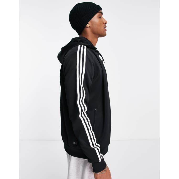 Adidas side stripe hoodie on sale
