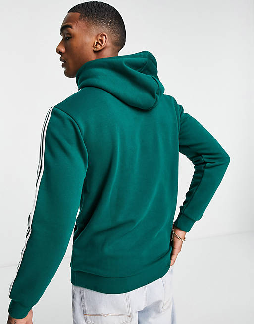adidas Originals adicolor three stripe hoodie in collegiate green | ASOS