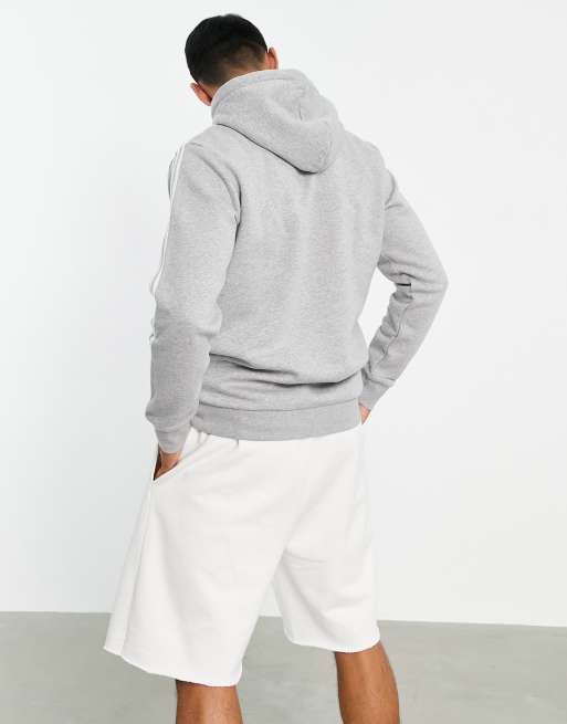 【イギリス限定】adidas originals 3-line Grey Hoodie adidas Originals adicolor three stripe hoodie in gray | ASOS