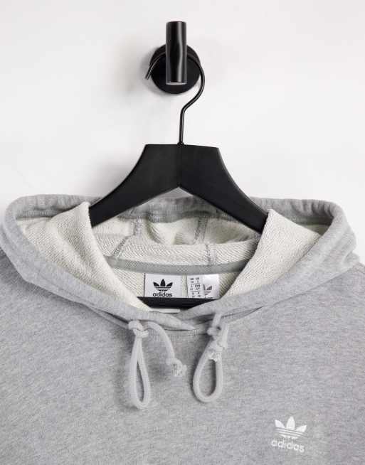 Adidas 3 stripe hoodie grey outlet