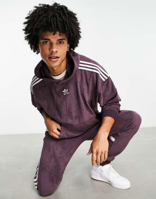 adidas Originals Next chest logo 1/2 zip sweatshirt in purple