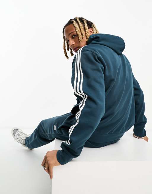 Adidas 3 stripes cheap hoodie blue