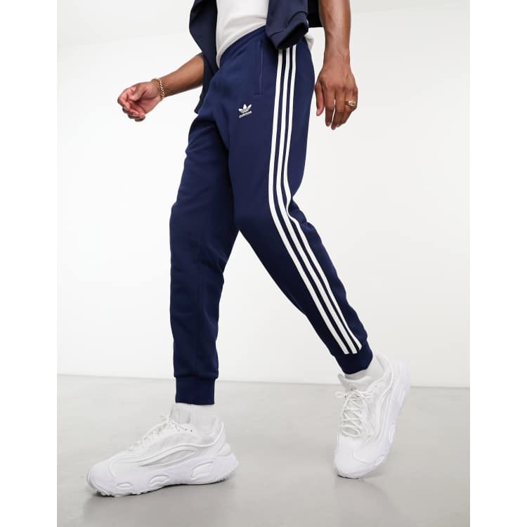Mens navy adidas joggers top