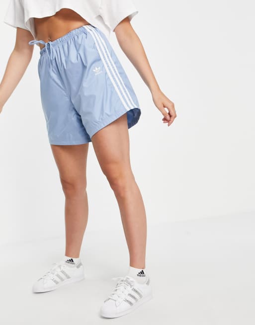Adidas originals adicolor three stripe shorts in blue 2025