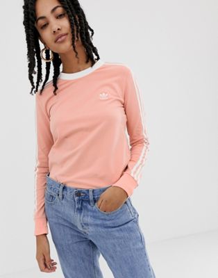 adidas pink long sleeve t shirt