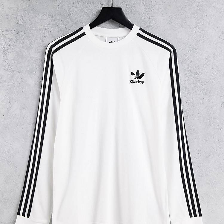 ASOS in Originals sleeve stripe adicolor white long | three t-shirt adidas
