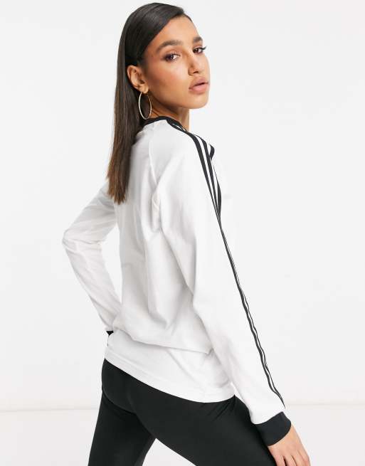 Adidas originals adicolor long sleeve football jersey in white best sale