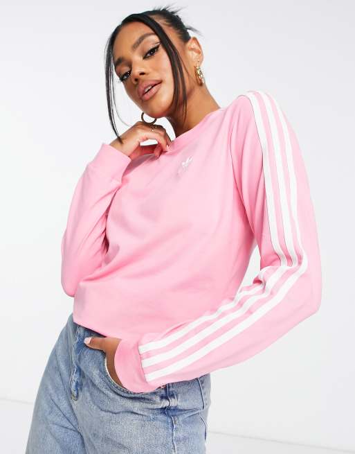 adidas Originals Three Stripe Leggings In Pink, ASOS