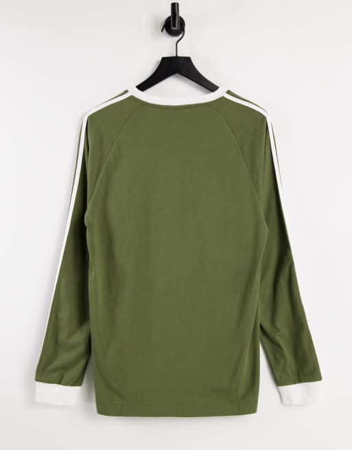Khaki adidas long sleeve top shop
