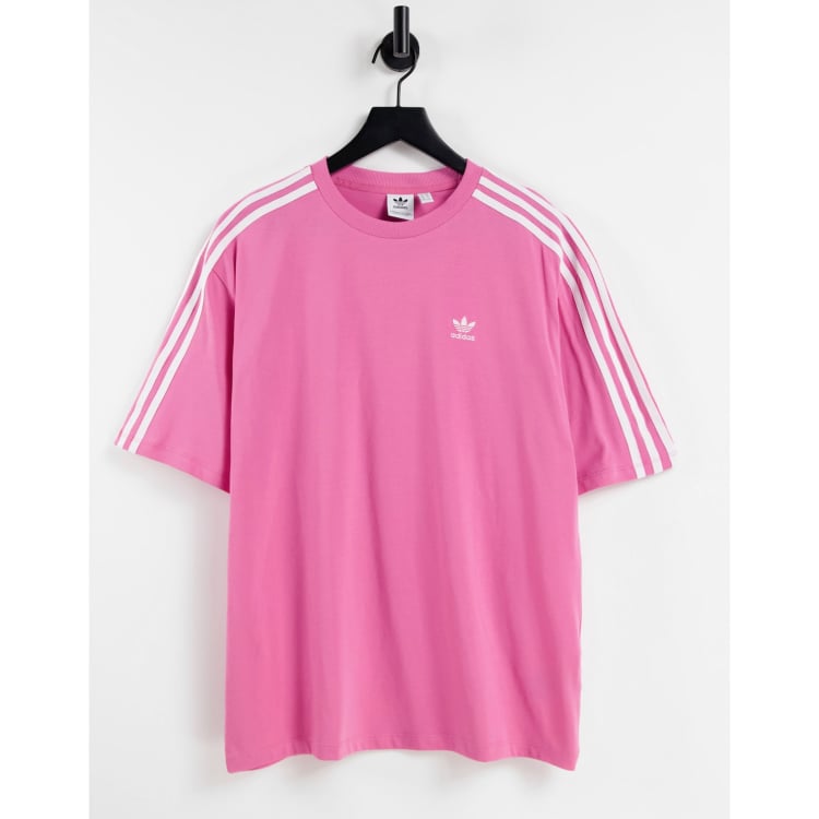 Pink adidas logo shirt online
