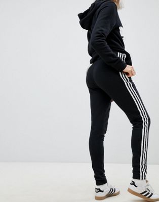 adidas originals three stripe track pant in black