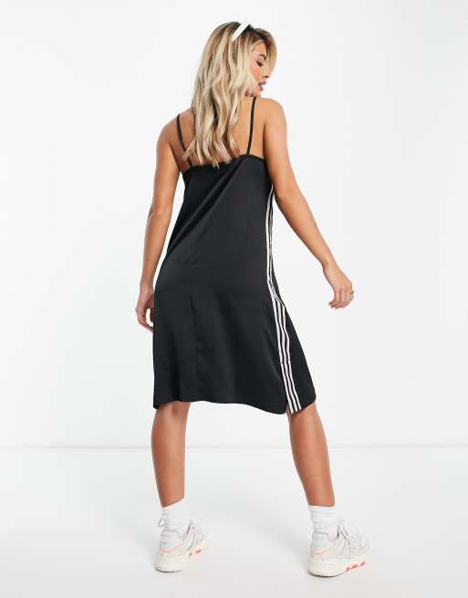 Adidas originals three stripe dress in black 2025