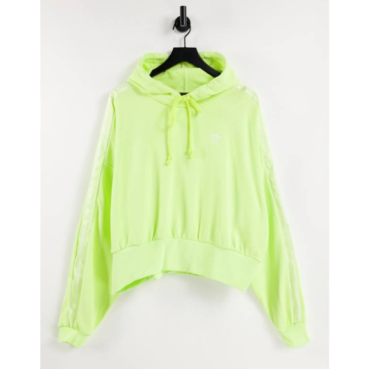 Adidas originals adicolor cropped hoodie in green online