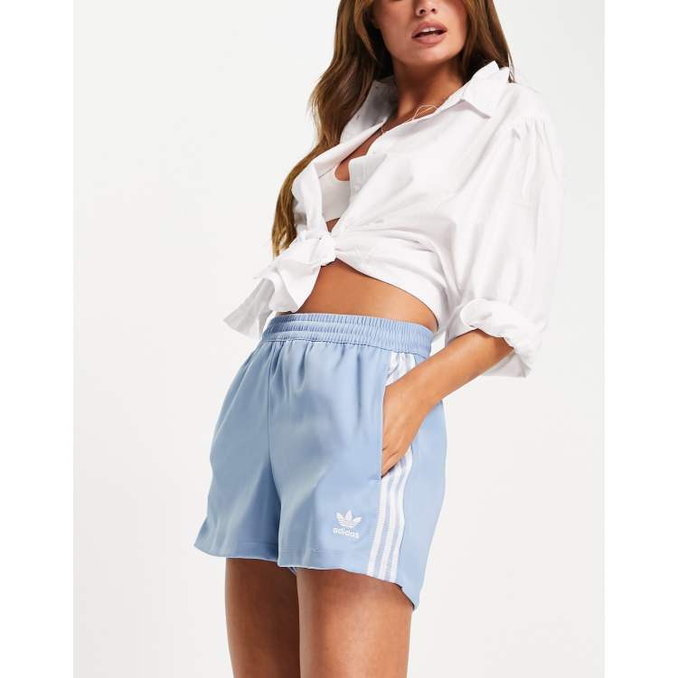 Blue 3 stripe adidas shorts 2025