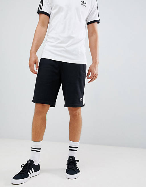 adidas Originals adicolor three stripe shorts in black | ASOS