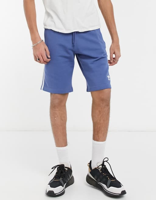 adidas Originals adicolor three stripe shorts in blue | ASOS
