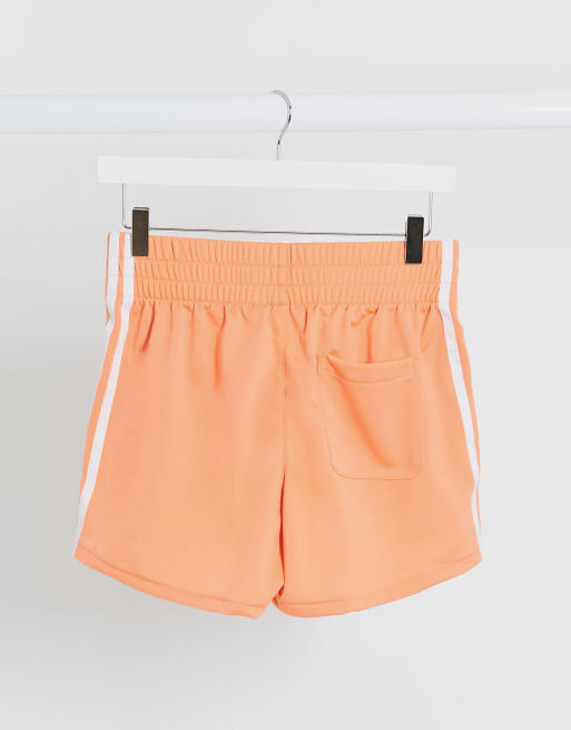 adidas Originals adicolor three stripe shorts in pink ASOS