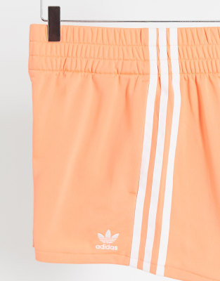 adidas originals adicolor three stripe shorts in pink