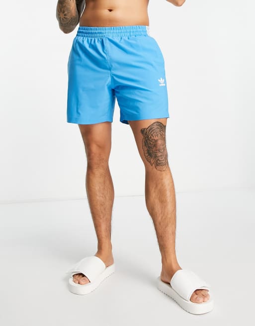 sky stripe Originals adicolor three blue adidas | in ASOS shorts