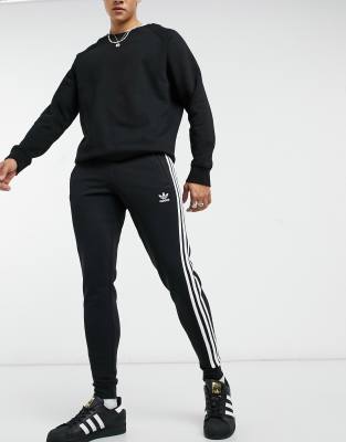 black adidas skinny joggers