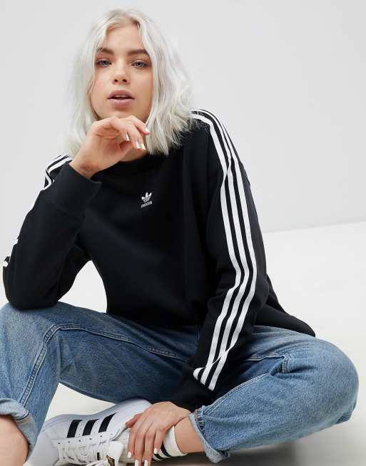 ASOS | adicolor three Originals Adidas black stripe in sweatshirt