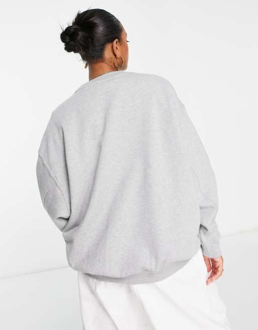 adidas Originals adicolor three stripe  sweatshirt in grey, 2 of 4