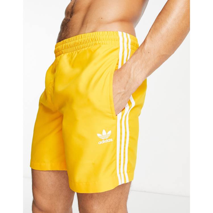 Adidas Adicolor 3-Stripes Swim Shorts Semi Lucid Blue L Mens