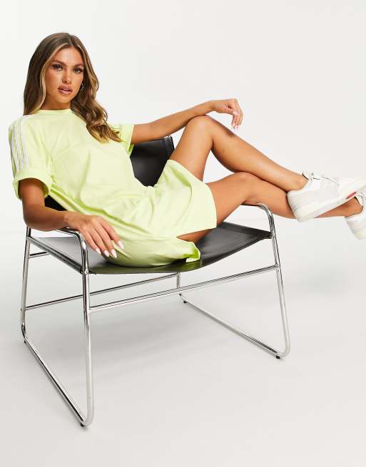 Adidas originals three stripe dress in yellow clearance