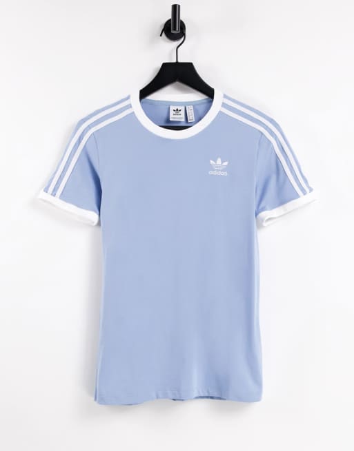 Adidas blue striped shirt shop