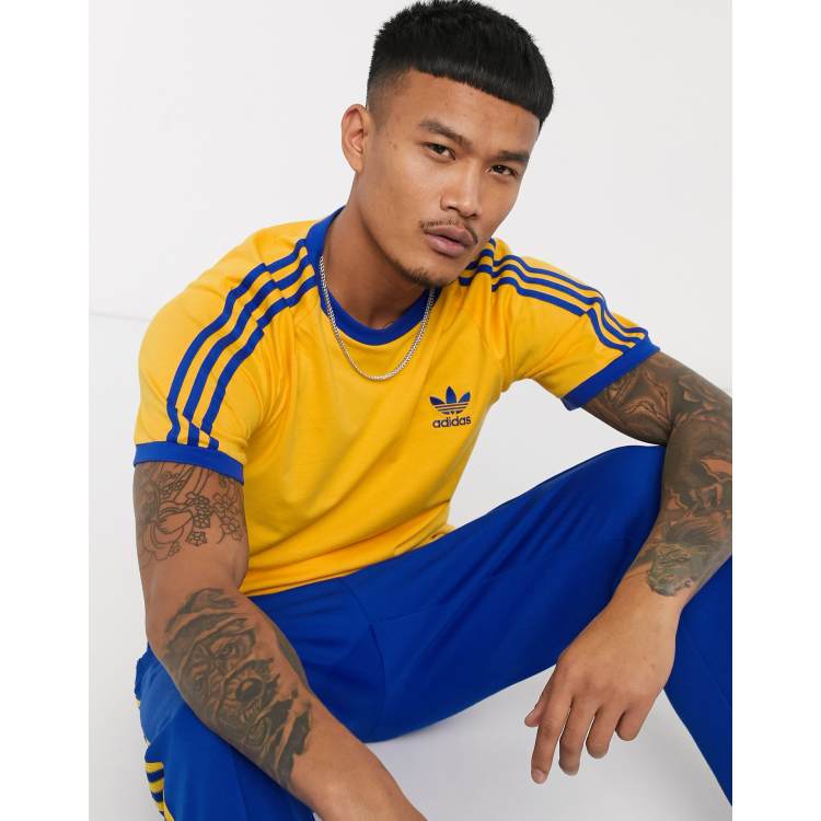 Adidas california t shirt yellow cheap