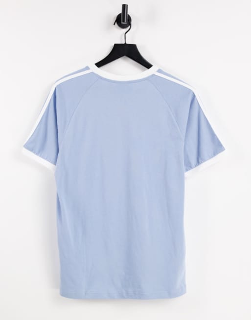 Adidas blue striped shirt discount