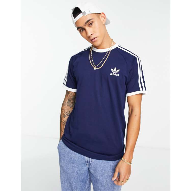 White and navy adidas shirt sale