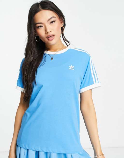 Baby blue adidas shirt womens shop