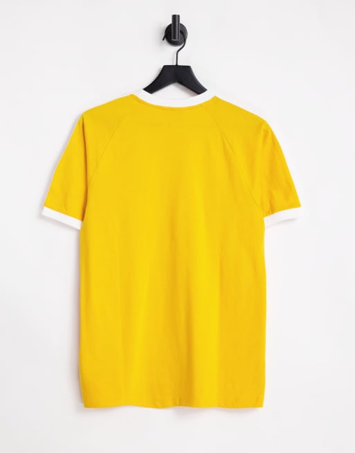 Adidas originals adicolor linear t-shirt in yellow discount