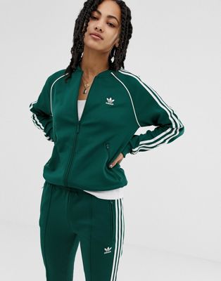 adidas originals track jacket green