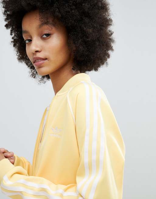adidas Originals adicolor Three Stripe Track Jacket In Yellow ASOS