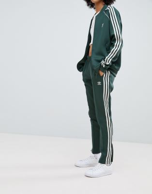 adidas originals adicolor three stripe track pants in black