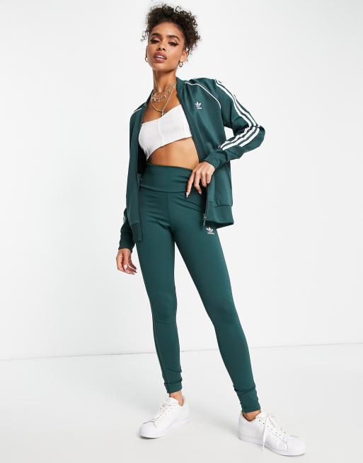 Adidas originals adicolor three stripe track jacket in green hot sale