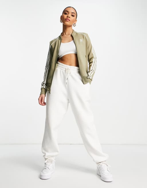 Adidas womens khaki clearance tracksuit