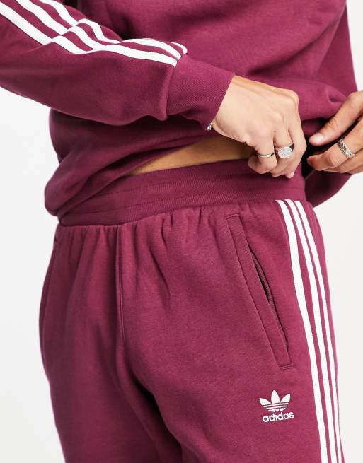 adidas Originals adicolor Three Stripe Track Pants In Red, ASOS