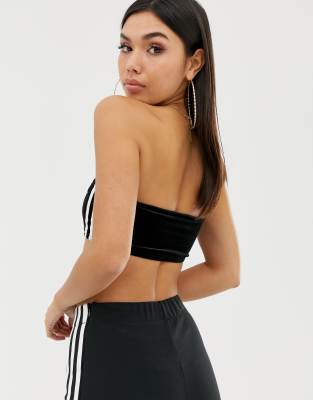 adidas velvet bandeau top