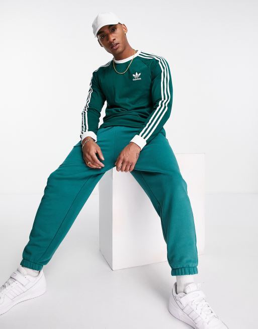 Adidas superstar groene strepen top
