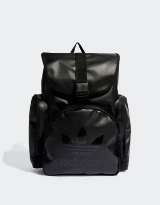 adidas Originals adicolor toploader backpack in black