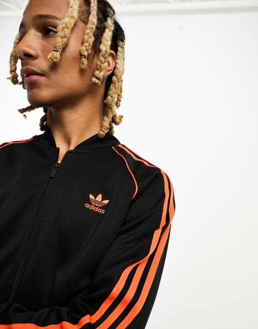Adidas originals adicolor superstar track top  top black